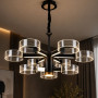 Зображення Люстра світлодіодна акрілова Sirius N 3705-6+3 BLACK+GD 98W ИМ Light-Deco 