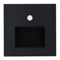 Светильник лестничный светодиодный HOROZ ELECTRIC LED "DIAMOND" 1W (с датчиком) 4200K (нейтральный свет), черный 
