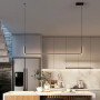 Изображение Чорна лінійна LED люстра у скандинавському стилі ИМ Light-Deco 4 