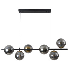 Люстра підвісна молекула Light House SRS-19385/6A BK колір чорний, плафон димчастий