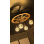 Зображення Люстра деревянное колесо с led плафонами ИМ Light-Deco 3 