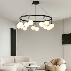 Люстра-кільце підвісне Light House LNF-17454/14 BK чорне (цоколь G9)