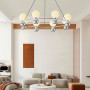 Зображення Підвісна срібна кільцева люстра з плафонами ИМ Light-Deco 8 