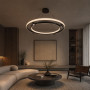 Зображення Кільцева чорна Led люстра з золотою фурнітурою Ø 80 см ИМ Light-Deco 6 