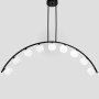 Зображення Чорна люстра-дуга на 9 білих плафонів ИМ Light-Deco 