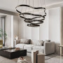 Зображення Вражаюча чорна люстра на 4 яруси 100+83+63+43 см ИМ Light-Deco 6 