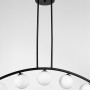 Зображення Чорна люстра-дуга на 9 білих плафонів ИМ Light-Deco 3 