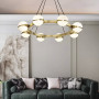 Зображення Елегантна латунна кільцева люстра на 8 плафонів Ø 80 см ИМ Light-Deco 