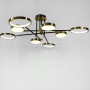 Зображення Стельова дизайнерська LED люстра латунь+чорний ИМ Light-Deco 8 