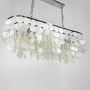 Зображення Видовжена срібна люстра ATHELIA із перламутровими пластинами ИМ Light-Deco 4 