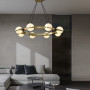 Зображення Елегантна латунна кільцева люстра на 8 плафонів Ø 80 см ИМ Light-Deco 7 