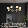 Зображення Елегантна латунна кільцева люстра на 8 плафонів Ø 80 см ИМ Light-Deco 1 