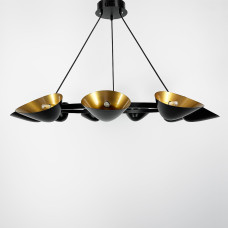 Люстра підвісна Light House LNF-17442/9 BK чорна (цоколь G9) з поворотними плафонами