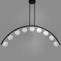 Зображення Чорна люстра-дуга на 9 білих плафонів ИМ Light-Deco 1 