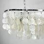 Зображення Видовжена срібна люстра ATHELIA із перламутровими пластинами ИМ Light-Deco 6 