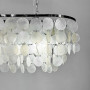 Зображення Видовжена срібна люстра ATHELIA із перламутровими пластинами ИМ Light-Deco 2 