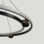 Зображення Кільцева чорна Led люстра з золотою фурнітурою Ø 80 см ИМ Light-Deco 3 