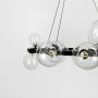 Зображення Кільцева чорна люстра з 14 прозорими плафонами Ø 75 см ИМ Light-Deco 2 