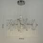 Изображение Дизайнерська невагома срібна люстра із кришталем Ø 70 см ИМ Light-Deco 10 