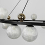 Зображення Кільцева чорна люстра з 16 скляними плафонами G9 Ø73 см ИМ Light-Deco 5 