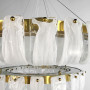 Зображення Подвійна латунна Led люстра з скляними пластинами Ø80+50 см ИМ Light-Deco 5 