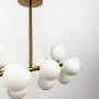 Зображення Золота видовжена люстра на 14 білих плафонів ИМ Light-Deco 1 