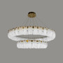 Зображення Подвійна латунна Led люстра з скляними пластинами Ø80+50 см ИМ Light-Deco 2 