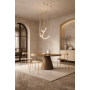 Изображение Люстра дизайнерська латунна LEDA на 3 дуги з неоном ИМ Light-Deco 