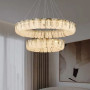Зображення Подвійна латунна Led люстра з скляними пластинами Ø80+50 см ИМ Light-Deco 6 