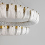 Зображення Подвійна латунна Led люстра з скляними пластинами Ø80+50 см ИМ Light-Deco 1 