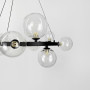 Зображення Кільцева чорна люстра з 14 прозорими плафонами Ø 75 см ИМ Light-Deco 1 