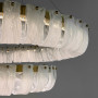 Зображення Подвійна латунна Led люстра з скляними пластинами Ø80+50 см ИМ Light-Deco 3 