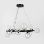 Зображення Кільцева чорна люстра з 14 прозорими плафонами Ø 75 см ИМ Light-Deco 