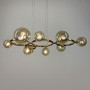 Изображение Латунна люстра Gorizia на 9 янтарних плафонів ИМ Light-Deco 3 