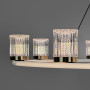 Зображення Кільцева люстра з 9 плафонами G4 у чорному корпусі Ø80 см ИМ Light-Deco 1 