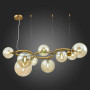 Изображение Латунна люстра Gorizia на 9 янтарних плафонів ИМ Light-Deco 
