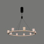 Зображення Кільцева люстра з 9 плафонами G4 у чорному корпусі Ø80 см ИМ Light-Deco 6 