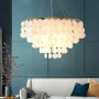 Зображення Кругла золота люстра ATHELIA із перламутровими пластинами Ø 80 см ИМ Light-Deco 5 
