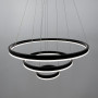 Зображення Люстра підвісна світлодіодна LNF-17459 BK 65 Вт на три кільця діаметр 60+40+20 см чорна ИМ Light-Deco 2 