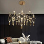 Изображение Дизайнерська невагома золота люстра із кришталем Ø 65 см ИМ Light-Deco 10 