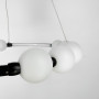 Изображение Чорна люстра Nordic Pearl з плафонами-перлинками на 3 режими ИМ Light-Deco 1 