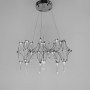 Зображення Дизайнерська невагома срібна люстра із кришталем Ø 65 см ИМ Light-Deco 6 