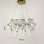 Изображение Дизайнерська невагома золота люстра із кришталем Ø 65 см ИМ Light-Deco 8 