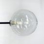 Зображення Видовжена люстра в чорному корпусі з прозорими плафонами ИМ Light-Deco 1 