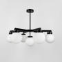 Зображення Чорна люстра на 7 білих плафонів Ø 75 см ИМ Light-Deco 3 