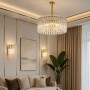 Зображення Підвісна латунна люстра із скляними елементами Ø60 см ИМ Light-Deco 6 