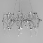 Зображення Дизайнерська невагома срібна люстра із кришталем Ø 65 см ИМ Light-Deco 5 