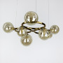 Изображение Латунна люстра Gorizia на 7 янтарних плафонів ИМ Light-Deco 2 