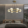 Зображення Елегантна латунна кільцева люстра на 6 плафонів Ø 65 см ИМ Light-Deco 7 