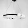 Изображение Чорна люстра Nordic Pearl з плафонами-перлинками на 3 режими ИМ Light-Deco 